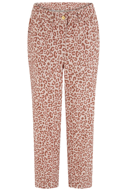 Rowan Trousers - Stone, Classic Leopard