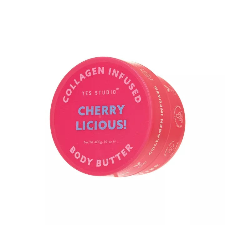Vegan body butter με κολλαγόνο 400gr, Cherry Licious