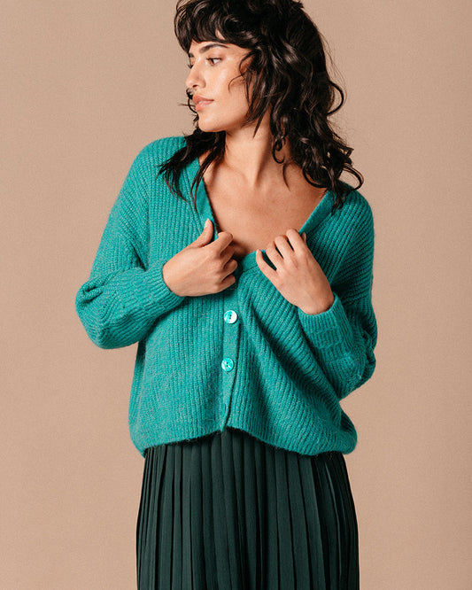 CARDIGAN LAMIA VERT