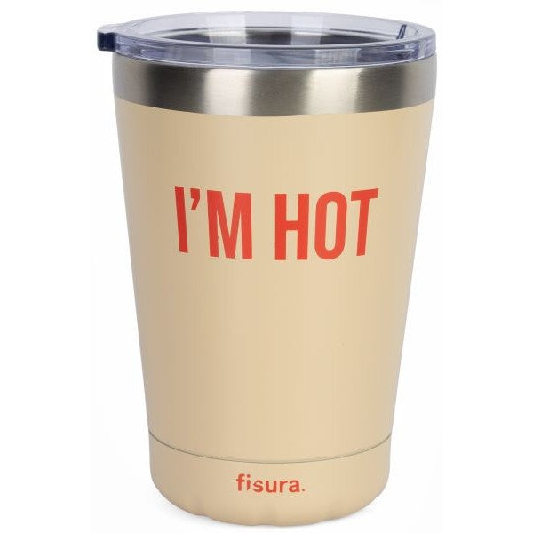 MUG THERMOS 310ml I'M HOT BEIGE