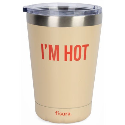 MUG THERMOS 310ml I'M HOT BEIGE