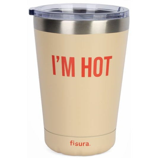 MUG THERMOS 310ml I'M HOT BEIGE