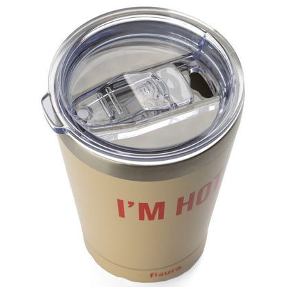 MUG THERMOS 310ml I'M HOT BEIGE