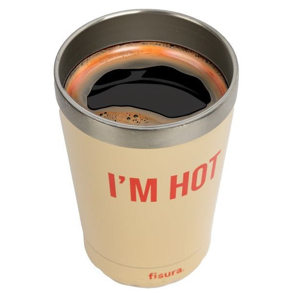 MUG THERMOS 310ml I'M HOT BEIGE