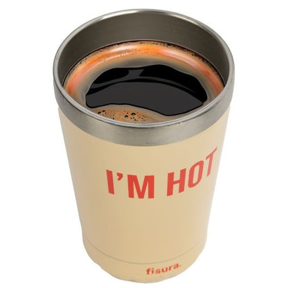 MUG THERMOS 310ml I'M HOT BEIGE