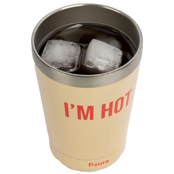 MUG THERMOS 310ml I'M HOT BEIGE