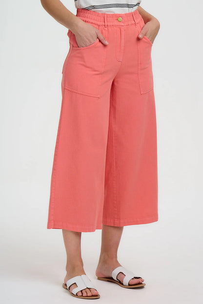 Charlene Cropped Trousers - Coral