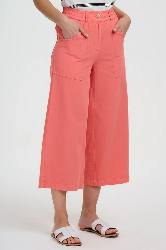 Charlene Cropped Trousers - Coral