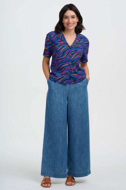 Odele Shirt - Bright Navy, Jazz Waves