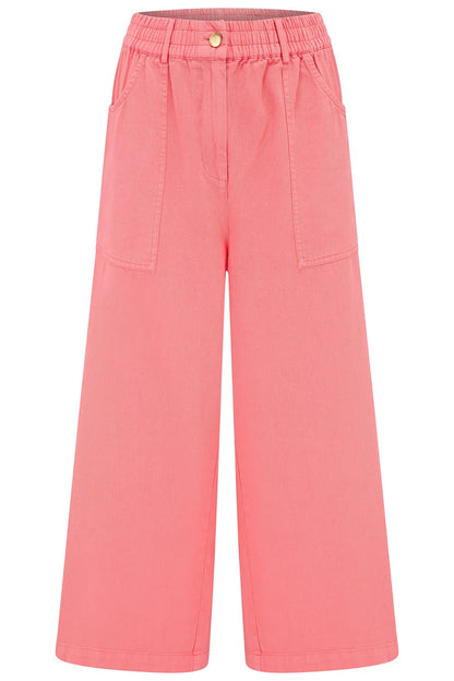 Charlene Cropped Trousers - Coral