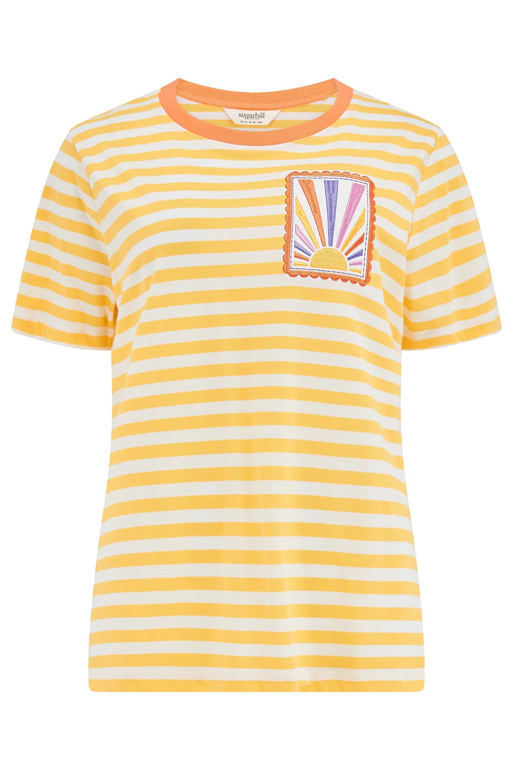 Maggie T-Shirt - Yellow/Off White, Rainbow Sunshine