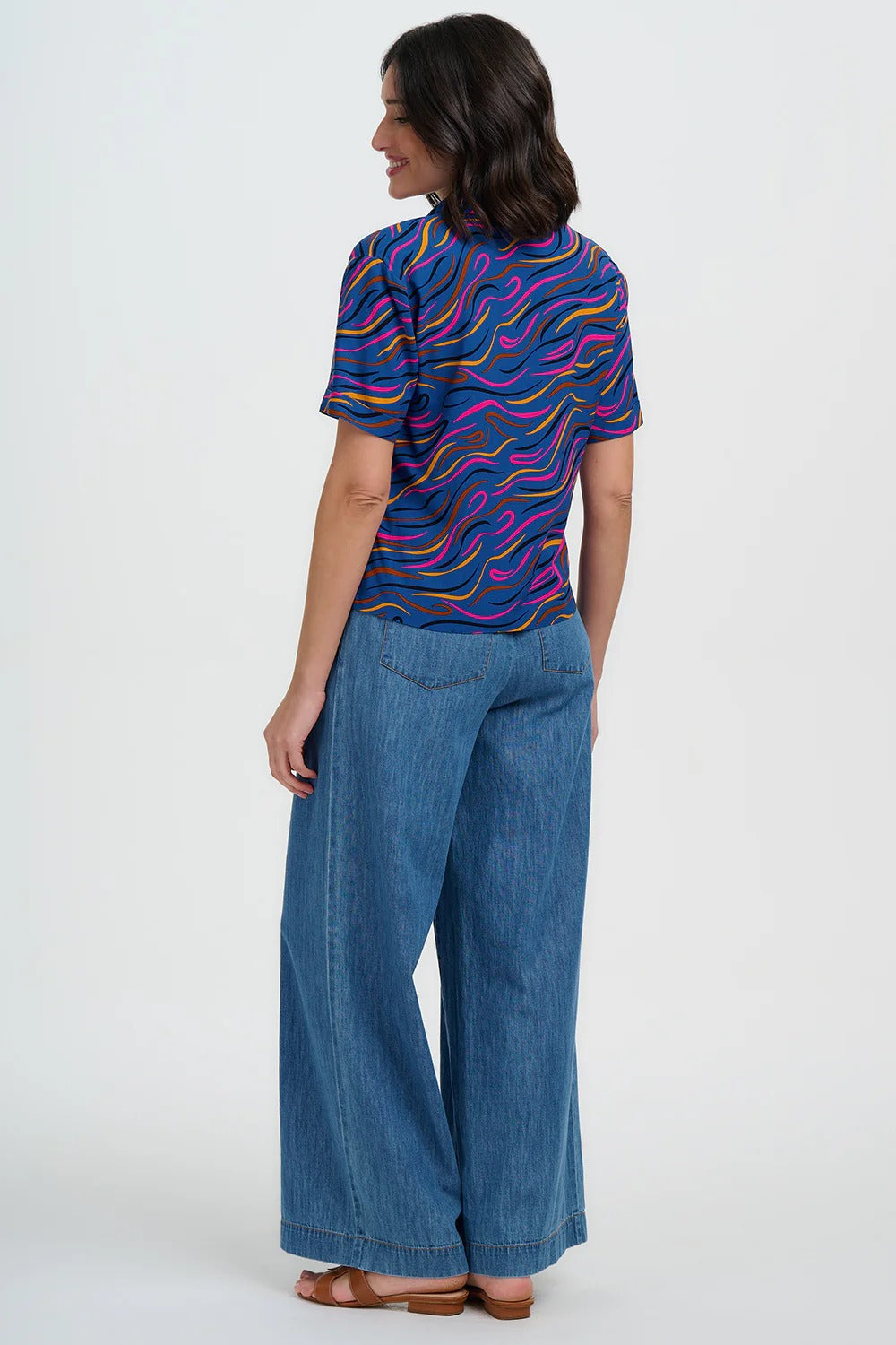 Odele Shirt - Bright Navy, Jazz Waves