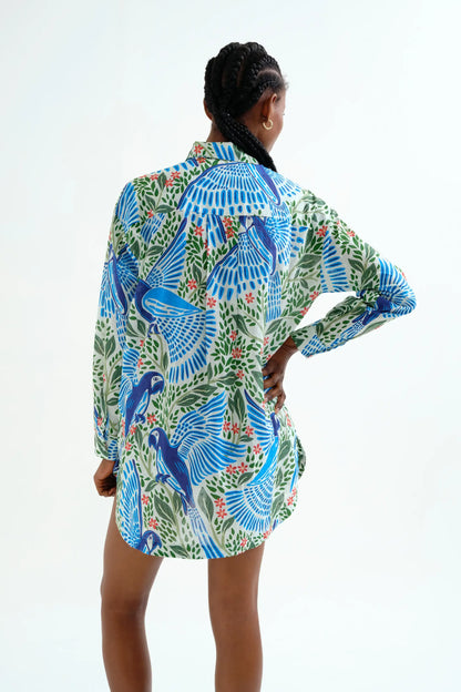 Parrot print shirt