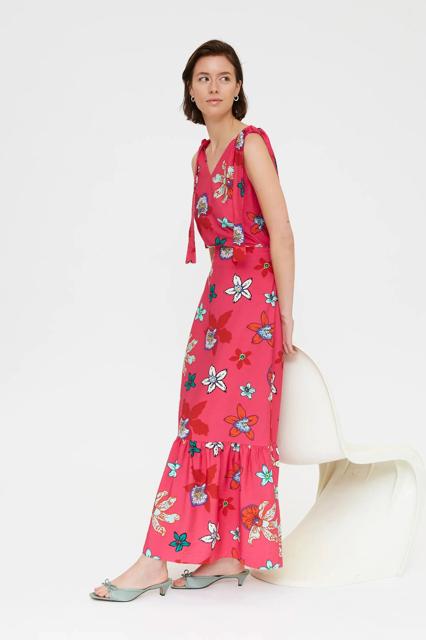 Vanda print maxi skirt