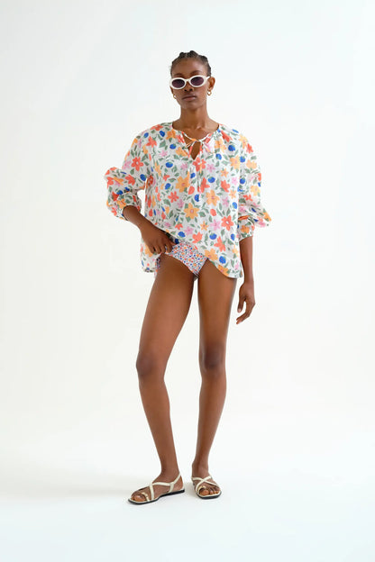 Lily Big print beach top