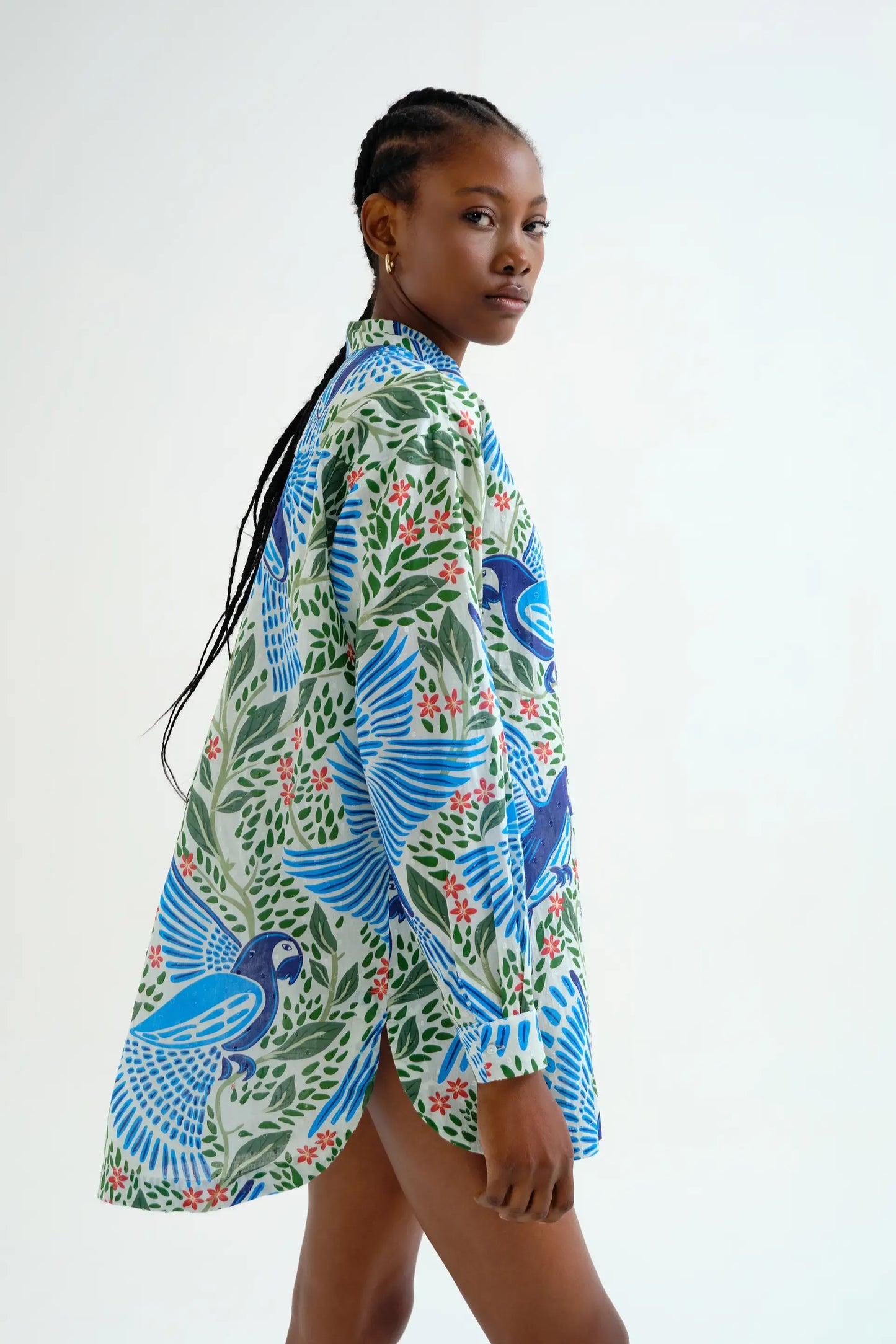 Parrot print shirt