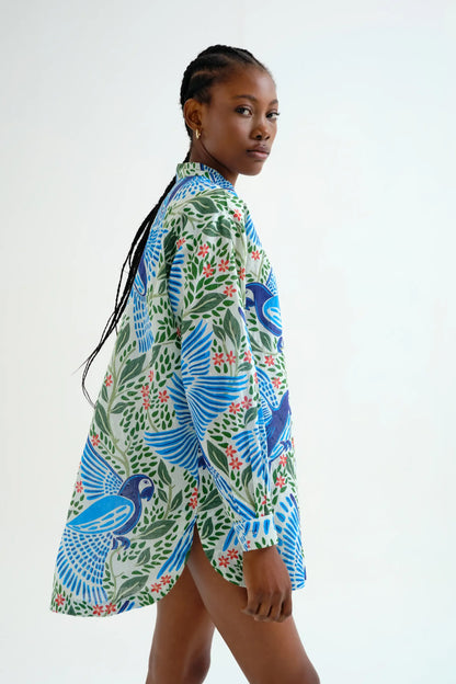 Parrot print shirt