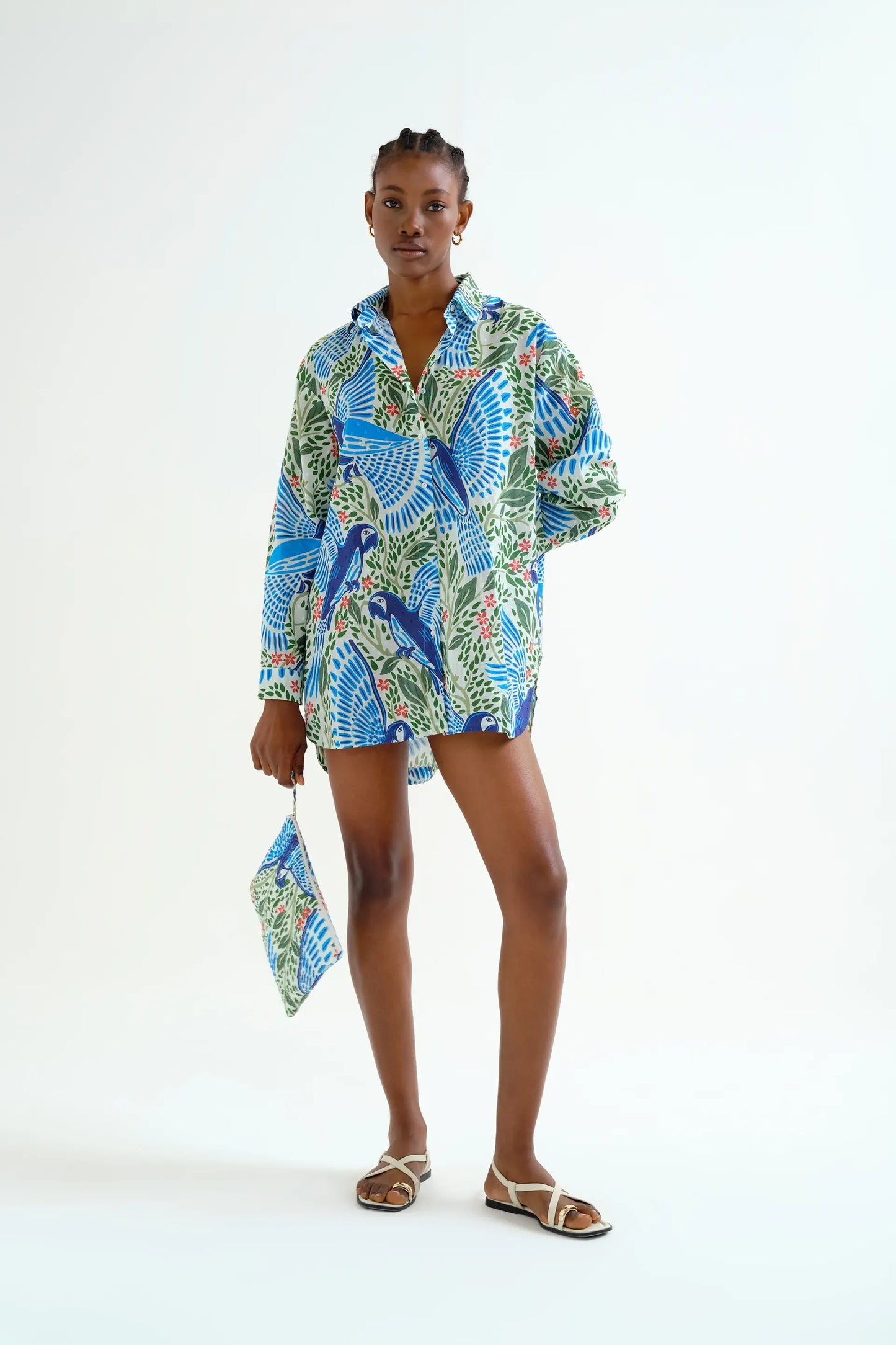 Parrot print shirt