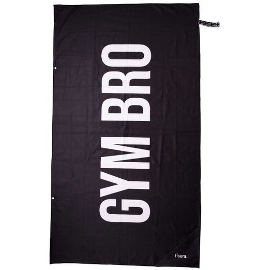 BEACH TOWEL "GYM BRO" BLACK WHITE