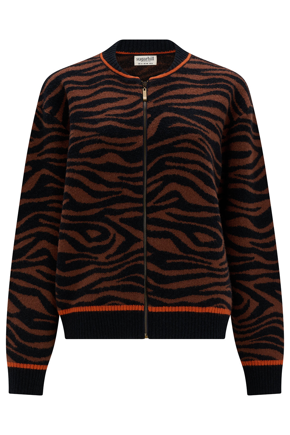 Sugarhill Brighton Solana Πλεκτό Bomber με Tiger Print