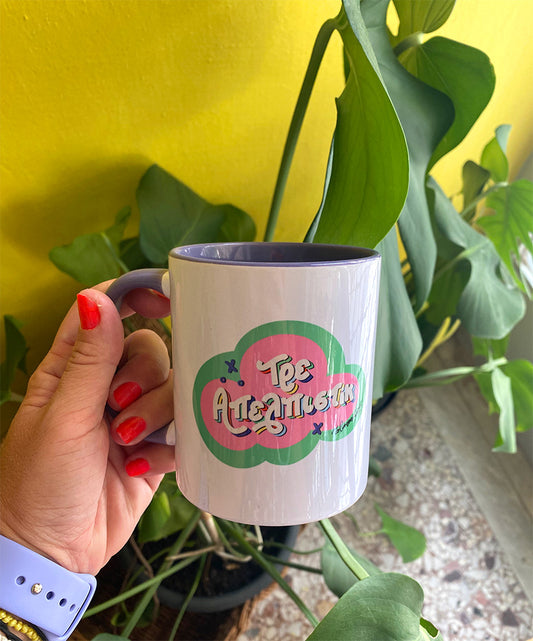 Κούπα Τρε απελπιστίκ, μωβ χερούλι+εσωτερικό